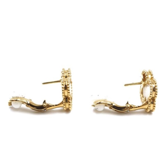 Alhambra 18k Gold Clip On Alpha System Earrings - Picture 10 of 10
